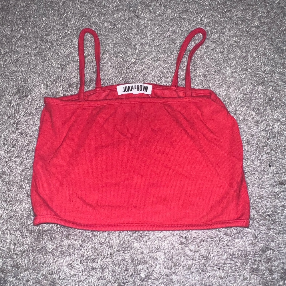 Joah Brown Red crop Top